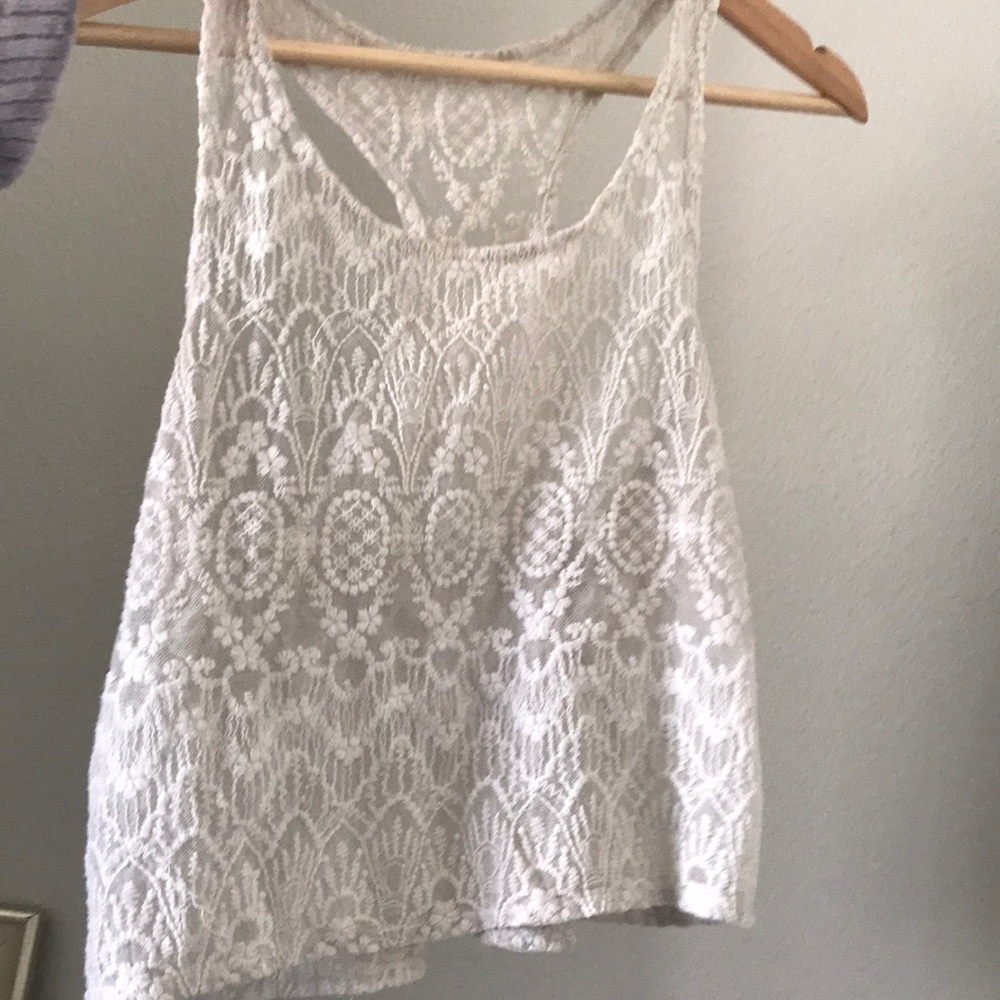 See through white top